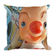 Vintage Clown Double Sided Throw Pillow #1 - Atomic Clown