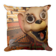 Vintage Toy Panda and Mouse Double Sided Throw Pillow!